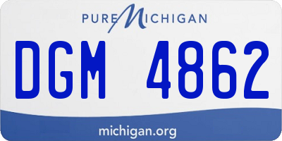 MI license plate DGM4862