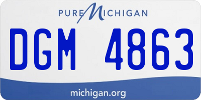 MI license plate DGM4863