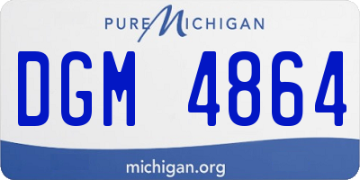 MI license plate DGM4864
