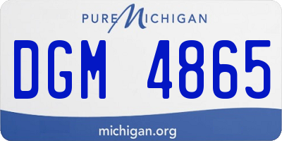 MI license plate DGM4865