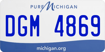 MI license plate DGM4869