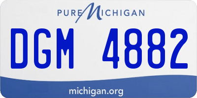 MI license plate DGM4882