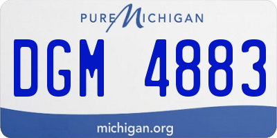 MI license plate DGM4883