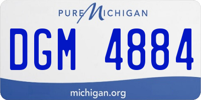 MI license plate DGM4884