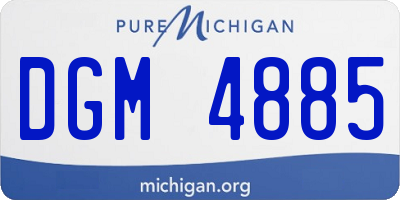 MI license plate DGM4885