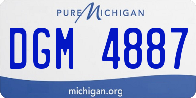 MI license plate DGM4887