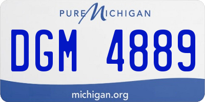 MI license plate DGM4889