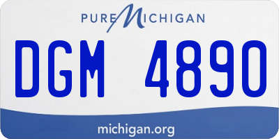 MI license plate DGM4890
