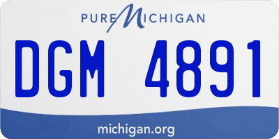 MI license plate DGM4891
