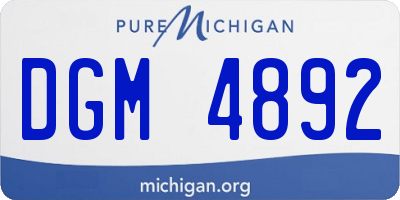 MI license plate DGM4892