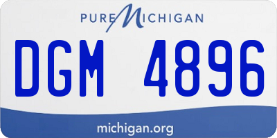MI license plate DGM4896
