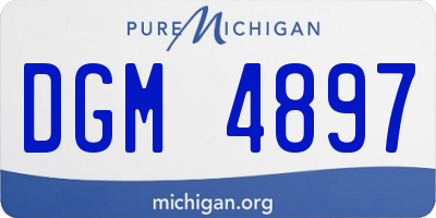 MI license plate DGM4897