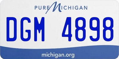 MI license plate DGM4898