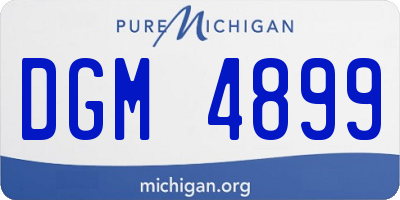 MI license plate DGM4899
