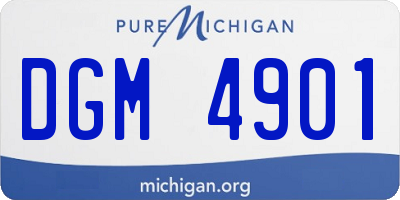 MI license plate DGM4901