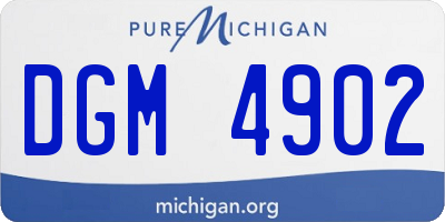 MI license plate DGM4902