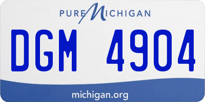 MI license plate DGM4904