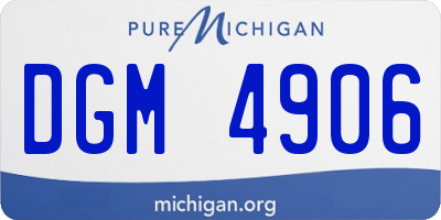 MI license plate DGM4906