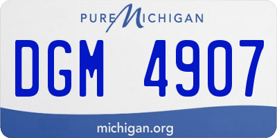 MI license plate DGM4907