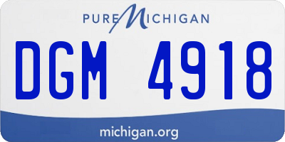 MI license plate DGM4918