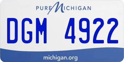 MI license plate DGM4922