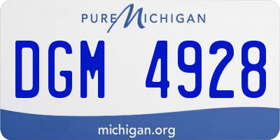 MI license plate DGM4928