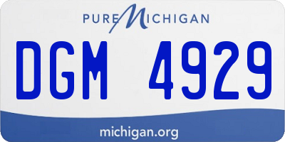 MI license plate DGM4929