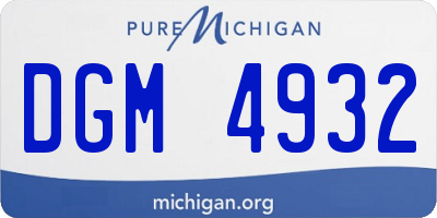 MI license plate DGM4932