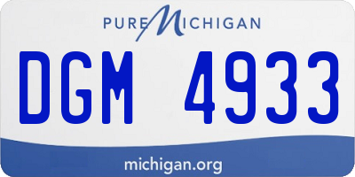 MI license plate DGM4933
