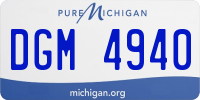 MI license plate DGM4940