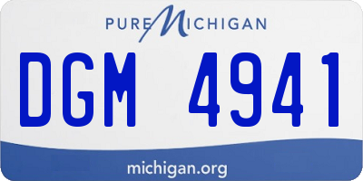 MI license plate DGM4941