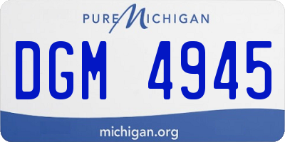 MI license plate DGM4945