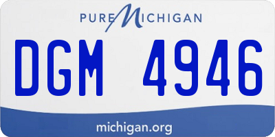 MI license plate DGM4946