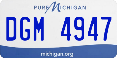 MI license plate DGM4947