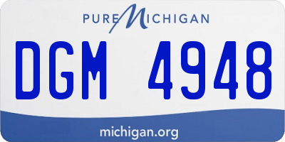 MI license plate DGM4948