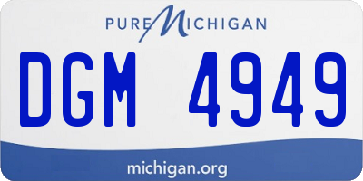 MI license plate DGM4949