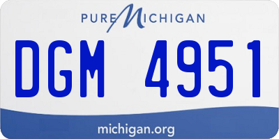 MI license plate DGM4951