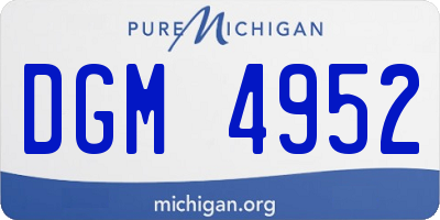 MI license plate DGM4952