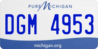 MI license plate DGM4953