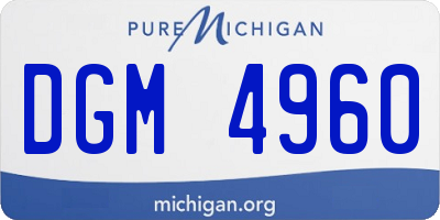 MI license plate DGM4960