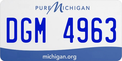 MI license plate DGM4963