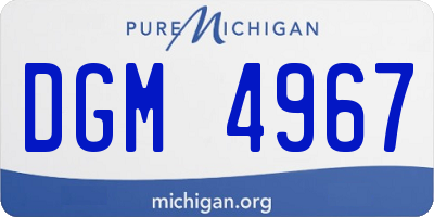 MI license plate DGM4967