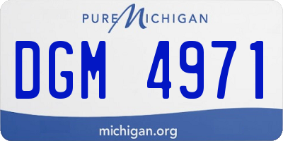 MI license plate DGM4971