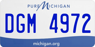 MI license plate DGM4972
