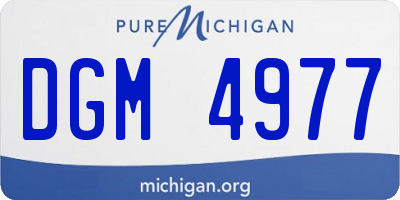 MI license plate DGM4977