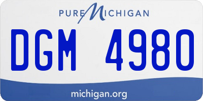 MI license plate DGM4980