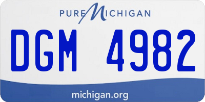 MI license plate DGM4982