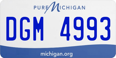 MI license plate DGM4993