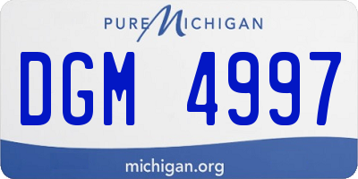 MI license plate DGM4997