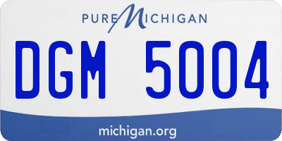 MI license plate DGM5004